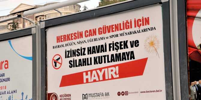 Keçiören'de magandalığa karşı afişli çağrı