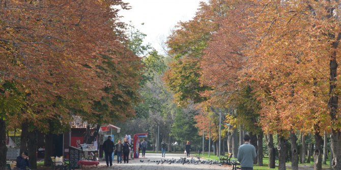 Kurtuluş Parkı sonbaharın son demlerinde