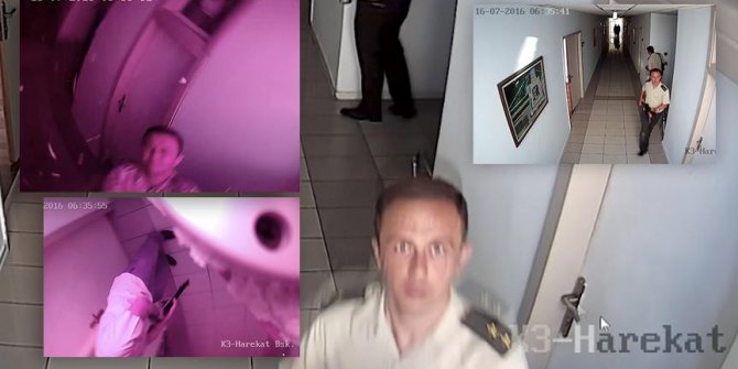 Darbeci üsteğmen parçaladığı kamera tarafından kaydedildi