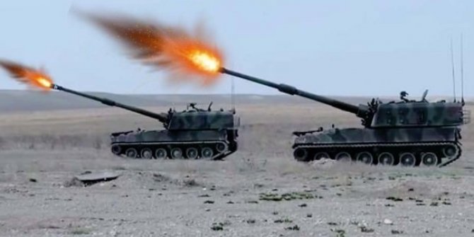 TSK'dan sınır ötesi harekatı: Obüsler ateşlendi