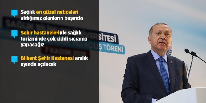Cumhurbaşkanı Erdoğan: Sağlık bizim en güzel neticeleri aldığımız alanların başında