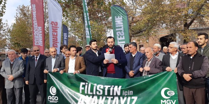 Filistinli şehitler için Hacı Bayram'da gıyabi cenaze