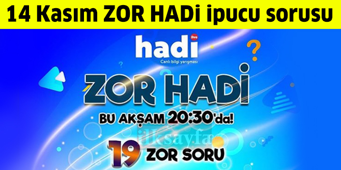 14 Kasım HADİ 20:30 ipucu: "Çin Cumhuriyeti" adıyla 23 ülke tarafından ülke olarak tanınan ada  neresidir?