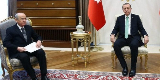 Erdoğan ve Bahçeli görüşmesi başladı