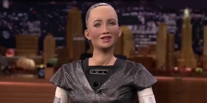 Tarihe geçecek bir ilk! Robot Sophia ve Fallon'dan romantik düet