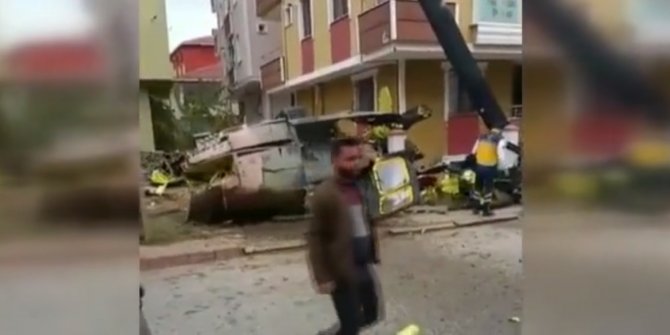 İstanbul Sancaktepe'de askeri helikopter düştü: 4 şehidimiz var