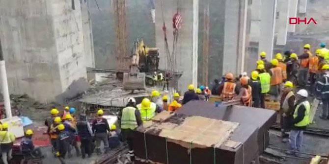 Viyadükte beton blok düştü! İşçiler altında kaldı