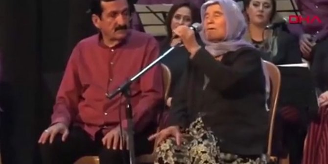 85 yaşındaki Hatice ninenin türküsü dinleyenleri mest etti