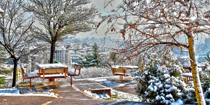 Beyaz örtü Keçiören'e çok yakıştı