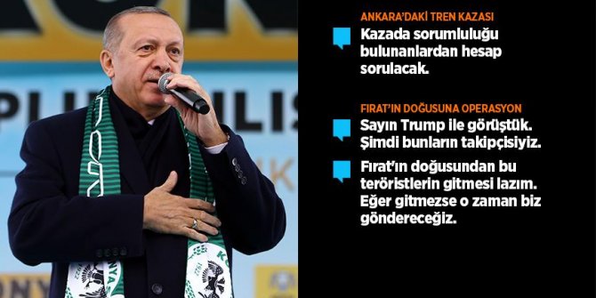 Cumhurbaşkanı Erdoğan: Teröristler gitmezse biz göndereceğiz