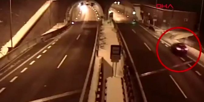 Film sahnesi değil, trafik kazası