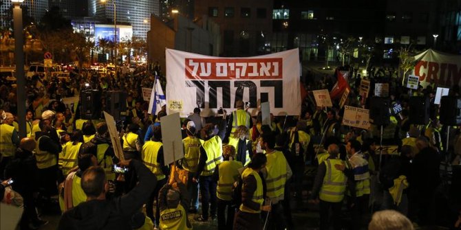srail'de 'sarı yelekliler' hayat pahalılığını protesto etti