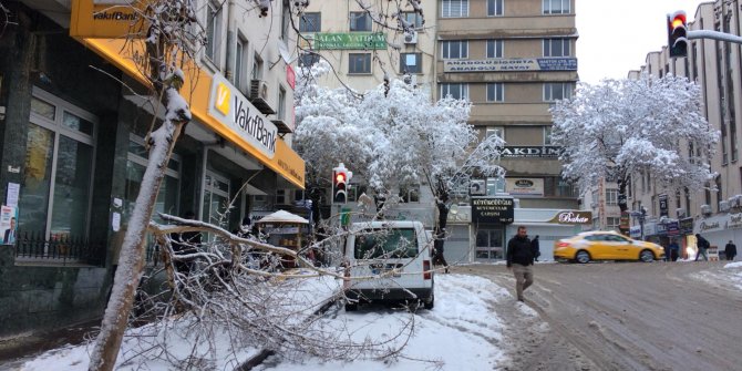 Ağaçlar devrildi, kablolar sarktı...