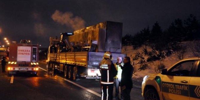 Ankara'da TIR yangını