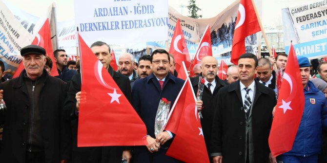 Keçiören'de Sarıkamış şehitleri için yürüyüş