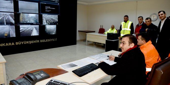 Ankara'da 160 noktada kar takibi