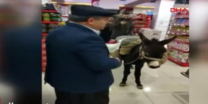 Markette eşekli alışverişe 4 bin 545 TL ceza kesildi