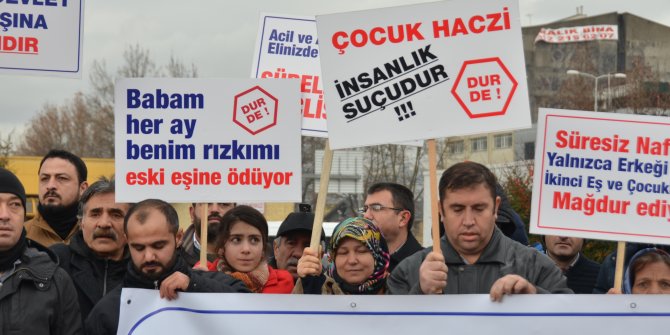 Süresiz nafaka mağdurlarından protesto