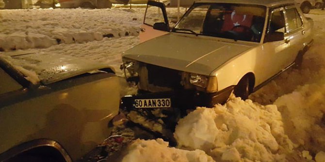 Karda drift yapan ehliyetsiz sürücüye 9 bin 46 TL para cezası