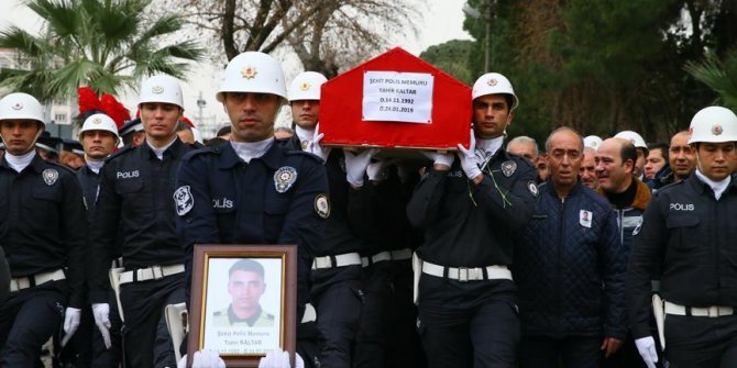 Şehit polis memuru için tören düzenlendi