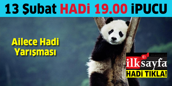 13 Şubat 19.00 Ailece HADİ ipucu: Pandaların olmazsa olmazı nedir? Ailece Hadi ipucu cevabı