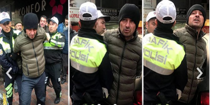 Eski eşini darp eden kocayı, linç edilmekten polis kurtardı