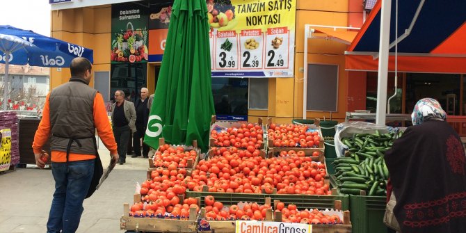 Yenimahalle'de bir market, tanzim satış noktası kurdu