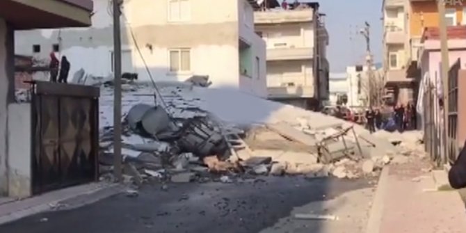 Mersin'de 5 katlı bina çöktü