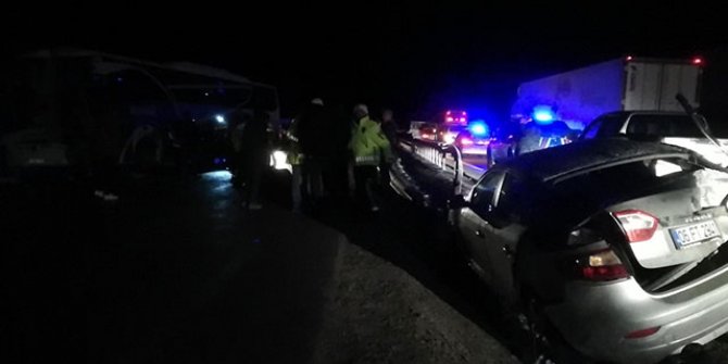 Zincirleme kaza Çok sayıda yaralı var