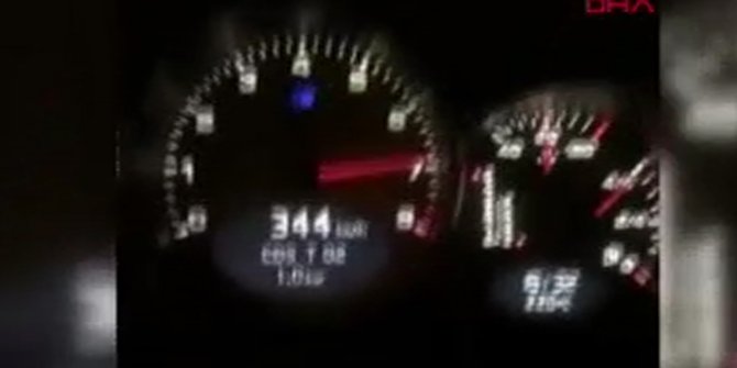 Şoke eden görüntü!  Yavuz Sultan Selim Köprüsü'nden 344 km hızla geçti