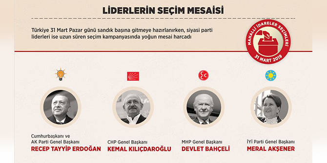 Liderlerin seçim mesaisi