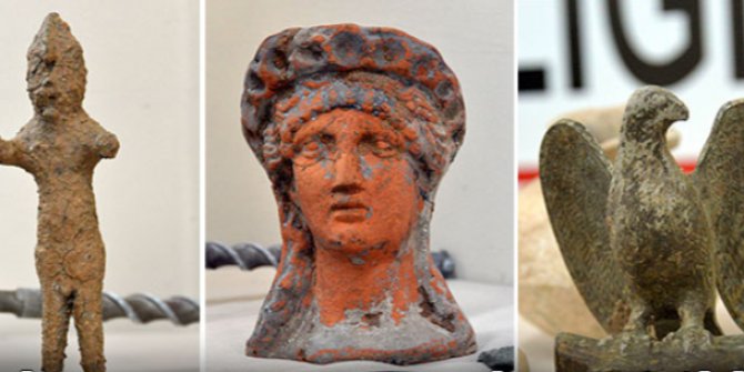 Baba ile oğlu gözaltına alındı, 1587 parça tarihi eser ele geçirildi