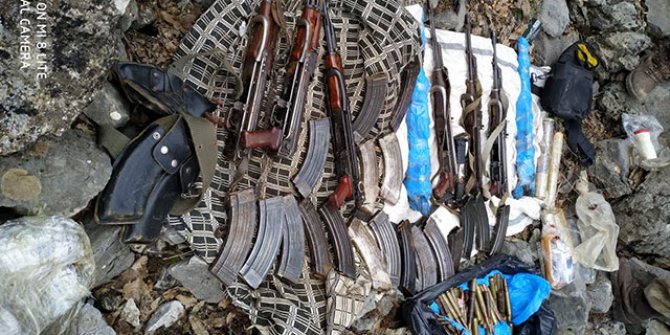 PKK'ya büyük darbe: 125 kilo patlayıcı ele geçirildi