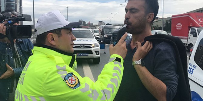 TEM'de makas atan sürücü polise yakalandı