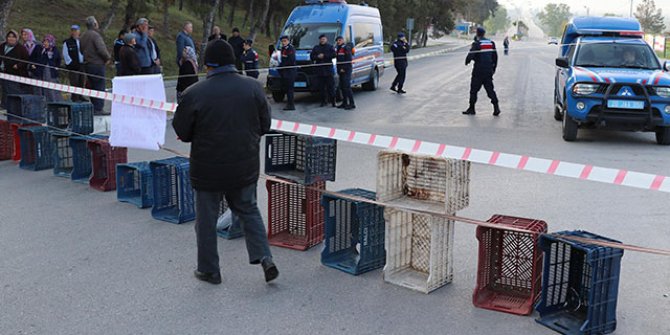 Yolu ulaşıma kapattı: Olay yerine çok sayıda jandarma geldi