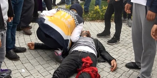 Karısını döven kişiyi bıçakladılar