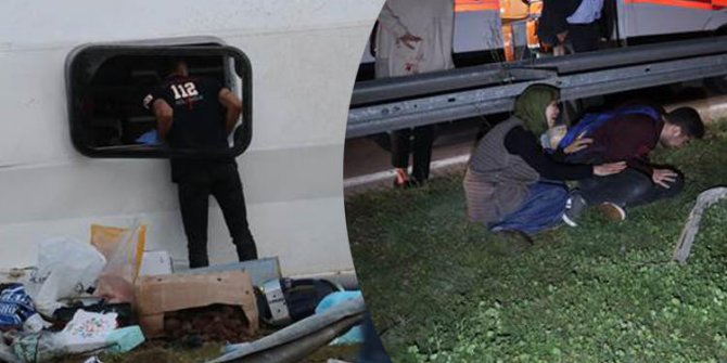 Yolcu otobüsü şarampole devrildi: 2 kişi ölü, 29 kişi yaralandı