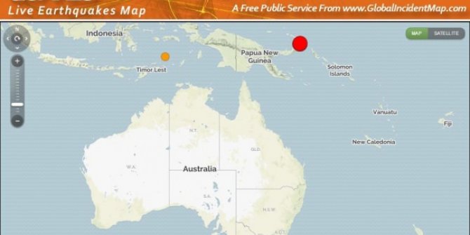 Papua Yeni Gine'de 7.5 şiddetinde deprem