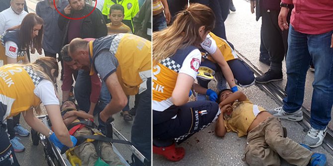 Mendil satan çocuğa araç çarptı, babanın ilgisizliği şaşırttı