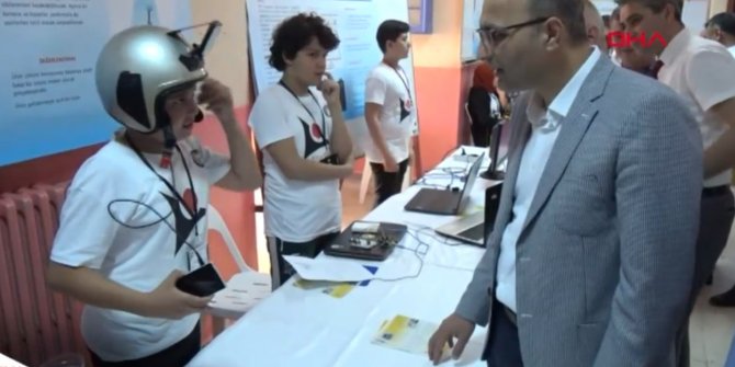 8'inci sınıf öğrencisi akıllı kask üretti