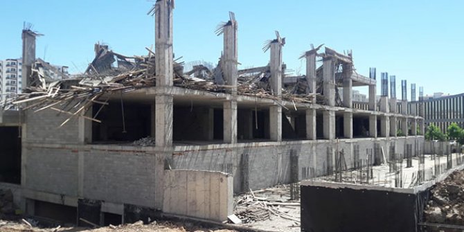 Diyarbakır'da inşaatta çökme: 3 yaralı