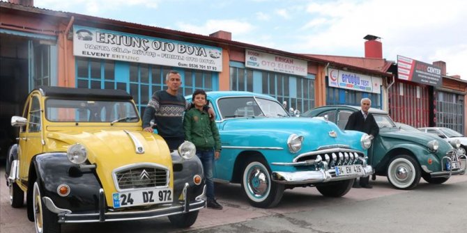 Baba oğuldan klasik otomobillere usta dokunuş