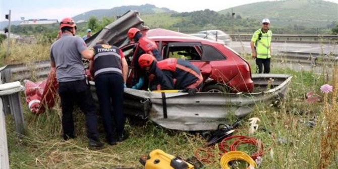 Korkunç kaza! Motor 10 metre uzağa fırladı