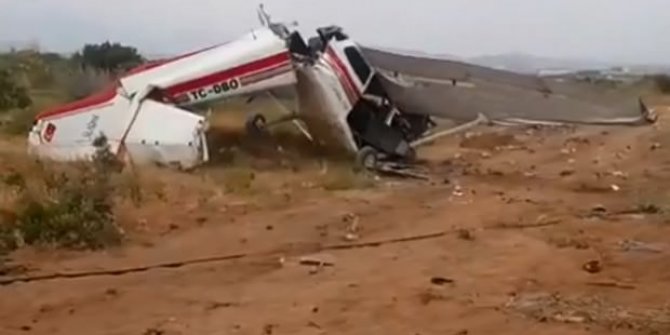 Antalya'da tarlaya uçak düştü: Ölü ve yaralılar var