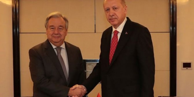 Cumhurbaşkanı Erdoğan Guterres ile telefonda görüştü!