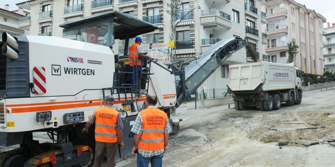 Keçiören'de asfalt çalışması