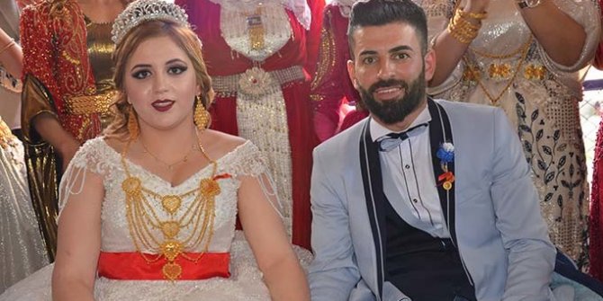 Aşiret düğününde geline 1 kilo altın takıldı