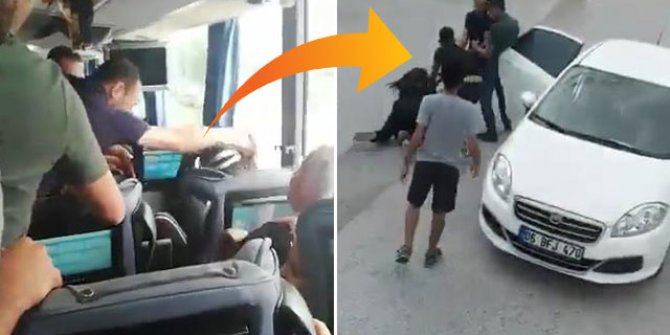 Önünü kestikleri otobüsteki kadını kaçırdılar