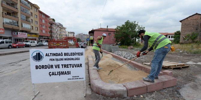 Altındağ'da kaldırım seferberliği