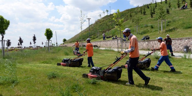 Altındağ'da parklara yoğun bakım